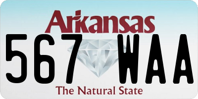 AR license plate 567WAA
