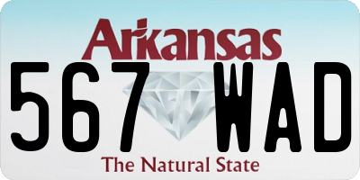 AR license plate 567WAD