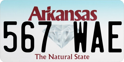 AR license plate 567WAE