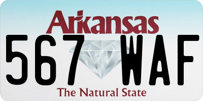 AR license plate 567WAF