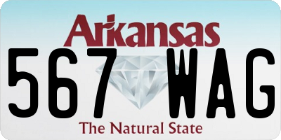 AR license plate 567WAG