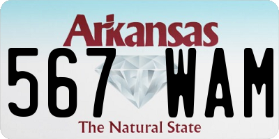 AR license plate 567WAM
