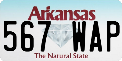 AR license plate 567WAP