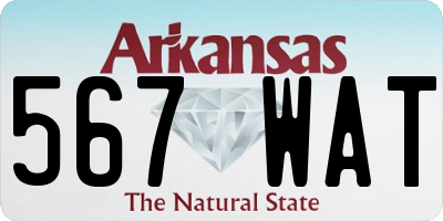 AR license plate 567WAT