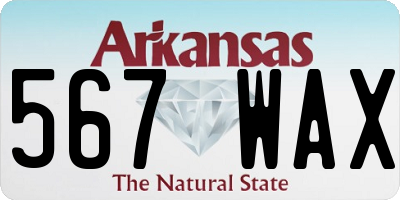 AR license plate 567WAX