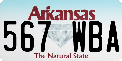 AR license plate 567WBA