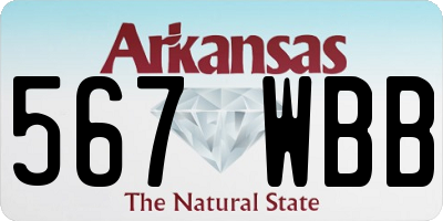 AR license plate 567WBB