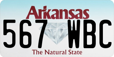 AR license plate 567WBC