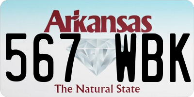 AR license plate 567WBK