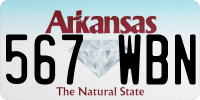 AR license plate 567WBN