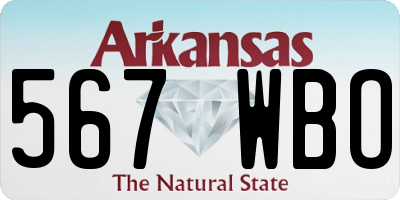 AR license plate 567WBO