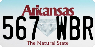 AR license plate 567WBR