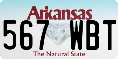 AR license plate 567WBT