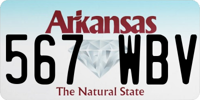 AR license plate 567WBV
