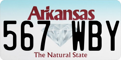 AR license plate 567WBY