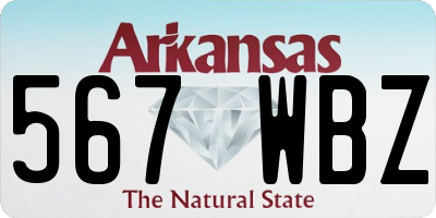 AR license plate 567WBZ
