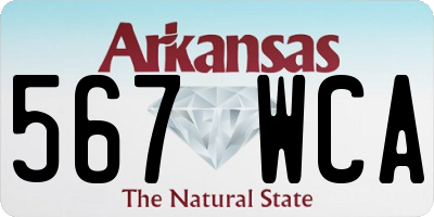 AR license plate 567WCA