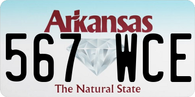 AR license plate 567WCE