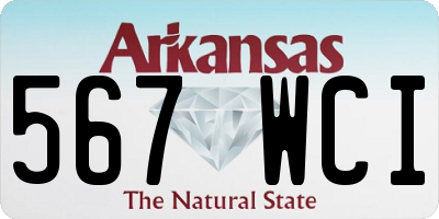 AR license plate 567WCI