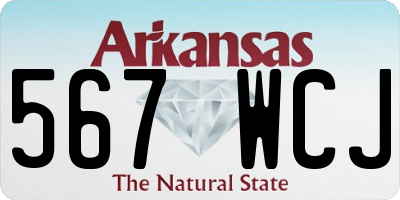 AR license plate 567WCJ