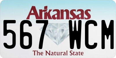AR license plate 567WCM