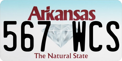 AR license plate 567WCS