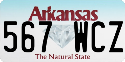 AR license plate 567WCZ