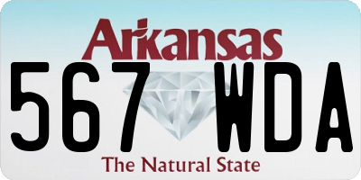 AR license plate 567WDA
