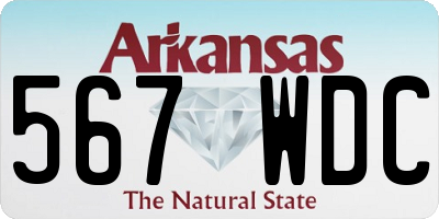 AR license plate 567WDC