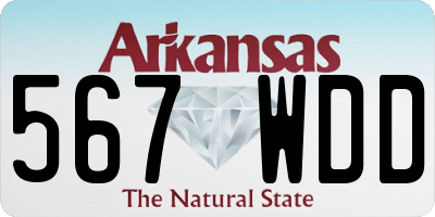 AR license plate 567WDD