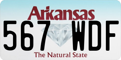 AR license plate 567WDF