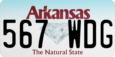 AR license plate 567WDG