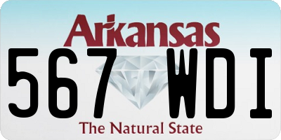 AR license plate 567WDI