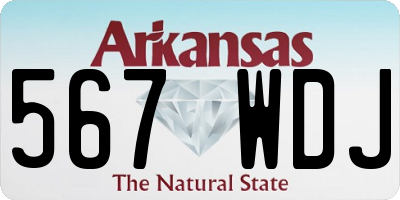 AR license plate 567WDJ