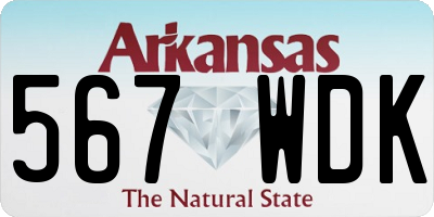 AR license plate 567WDK