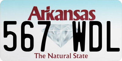 AR license plate 567WDL