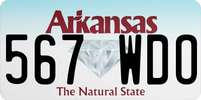 AR license plate 567WDO