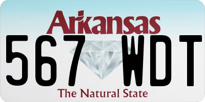 AR license plate 567WDT