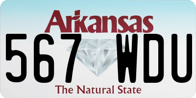 AR license plate 567WDU
