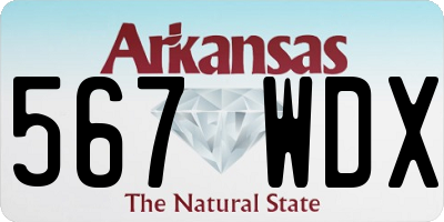 AR license plate 567WDX