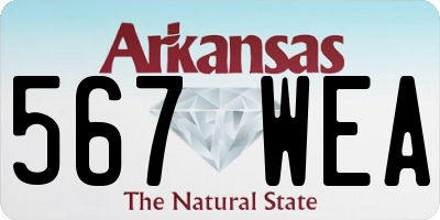 AR license plate 567WEA