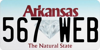 AR license plate 567WEB
