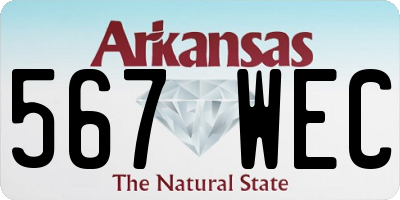 AR license plate 567WEC