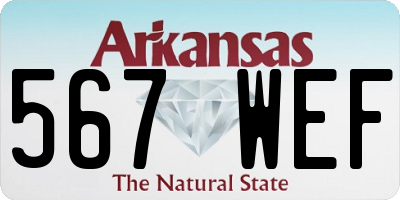 AR license plate 567WEF