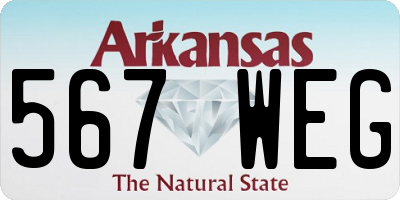 AR license plate 567WEG