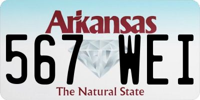 AR license plate 567WEI