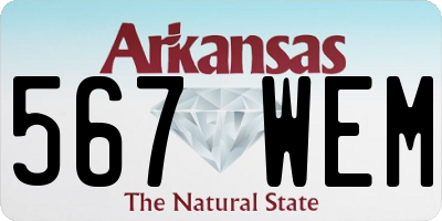 AR license plate 567WEM