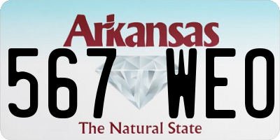 AR license plate 567WEO