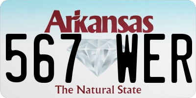 AR license plate 567WER