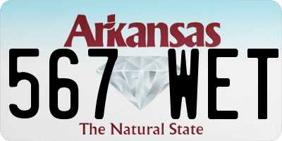 AR license plate 567WET